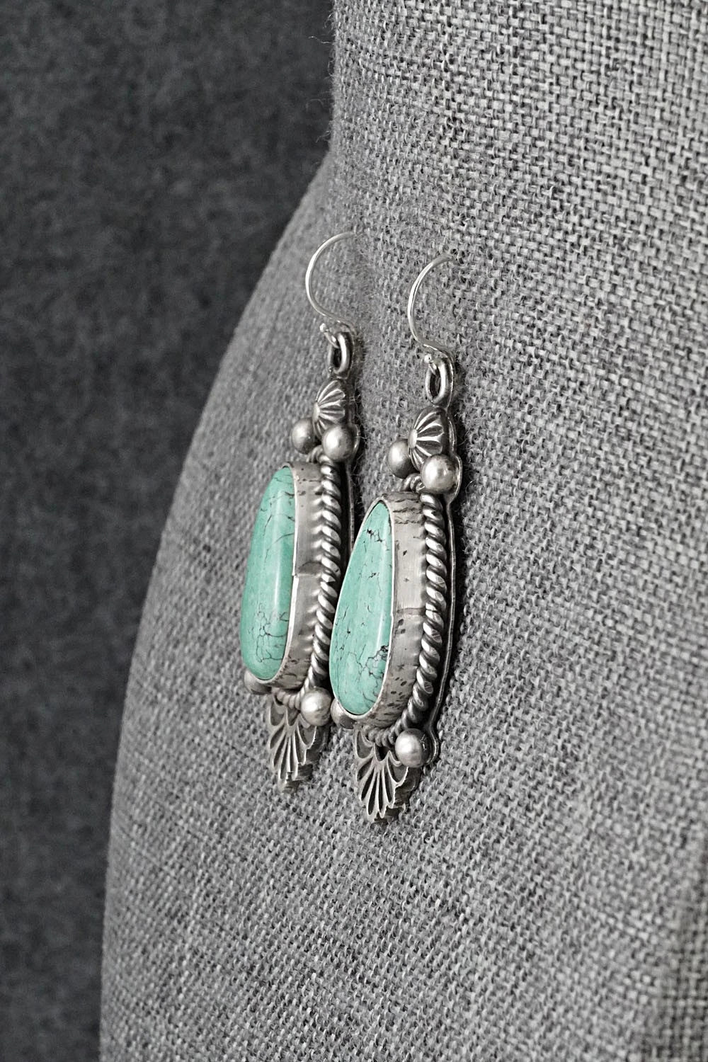 Turquoise & Sterling Silver Earrings - Michael Calladitto