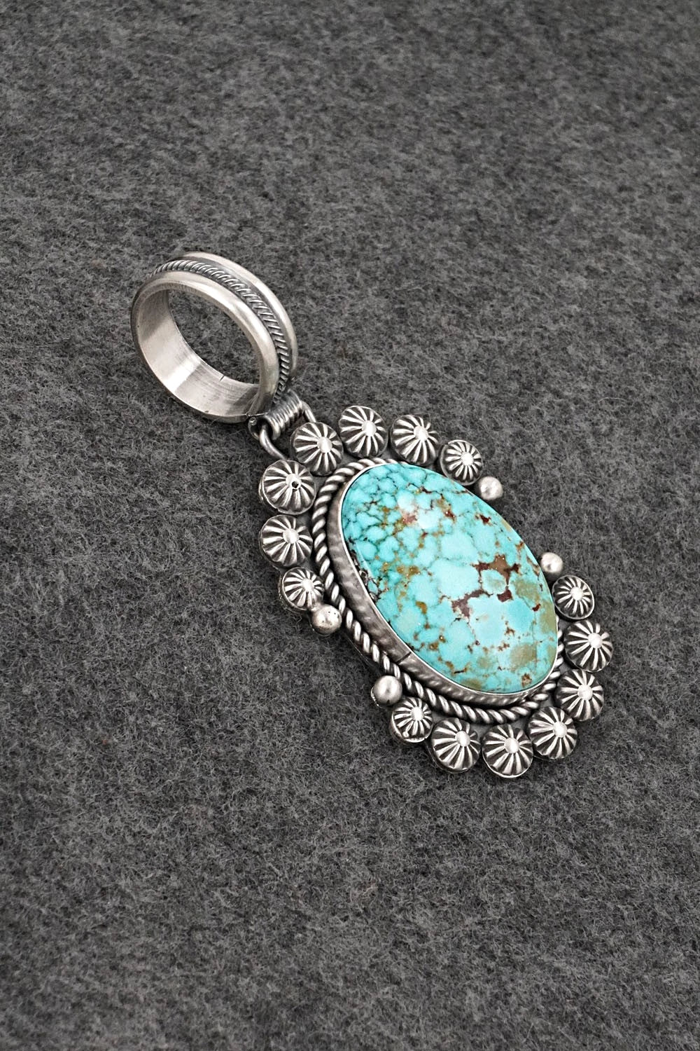 Turquoise & Sterling Silver Pendant - Michael Calladitto