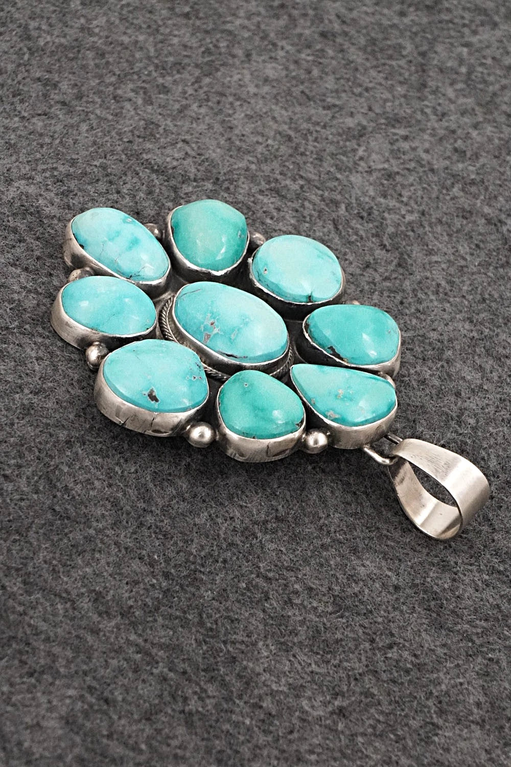 Turquoise & Sterling Silver Pendant - Bobby Johnson
