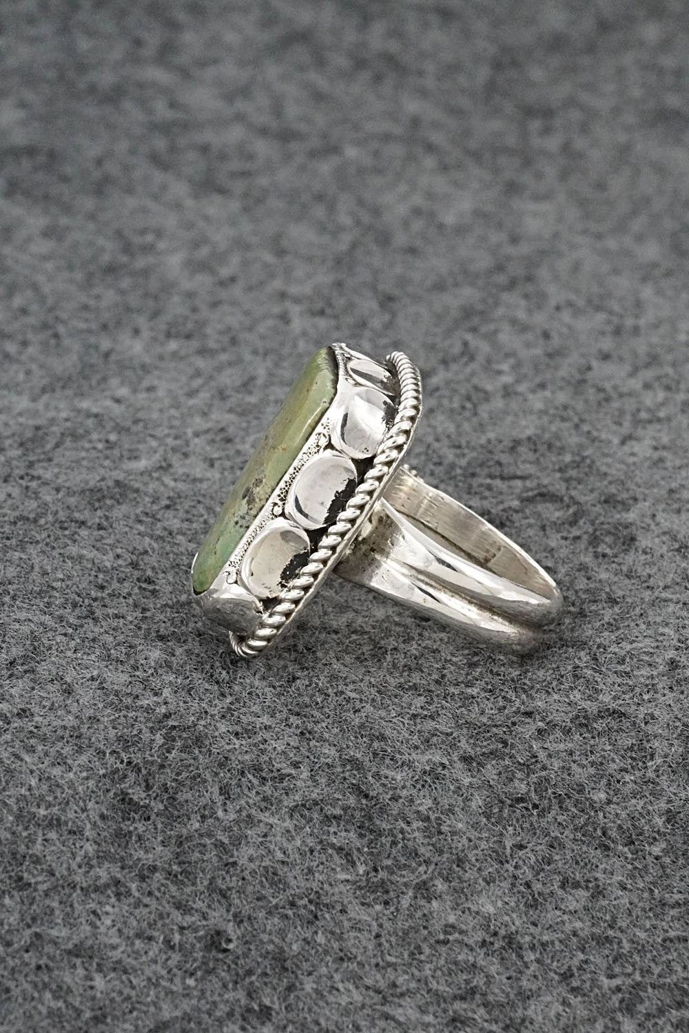 Turquoise & Sterling Silver Ring - Darius Arviso - Size 8
