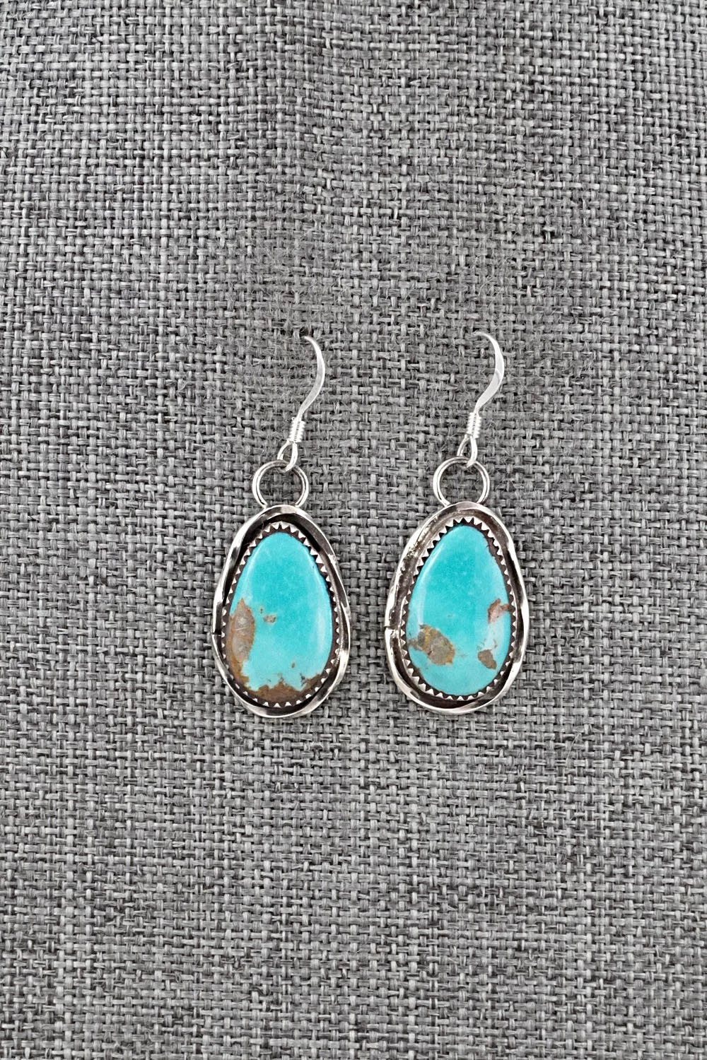Turquoise & Sterling Silver Earrings - Ernest Hawthorne