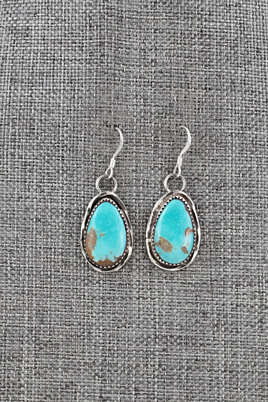 Turquoise & Sterling Silver Earrings - Ernest Hawthorne