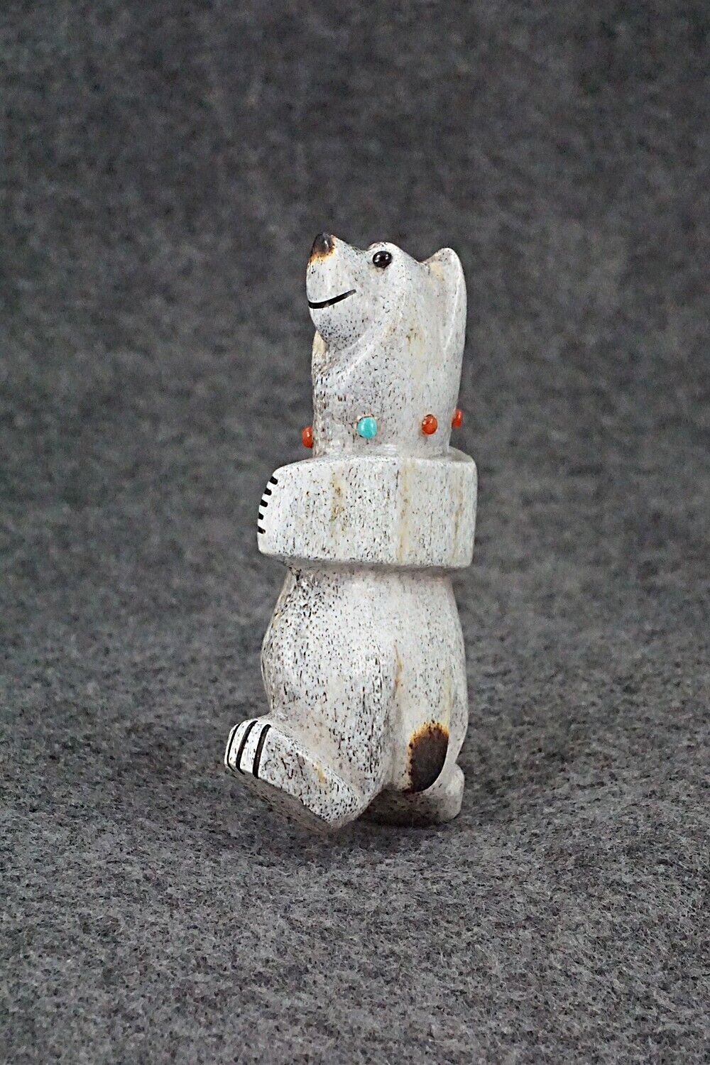 Dancing Bear Zuni Fetish Carving - Claudia Peina