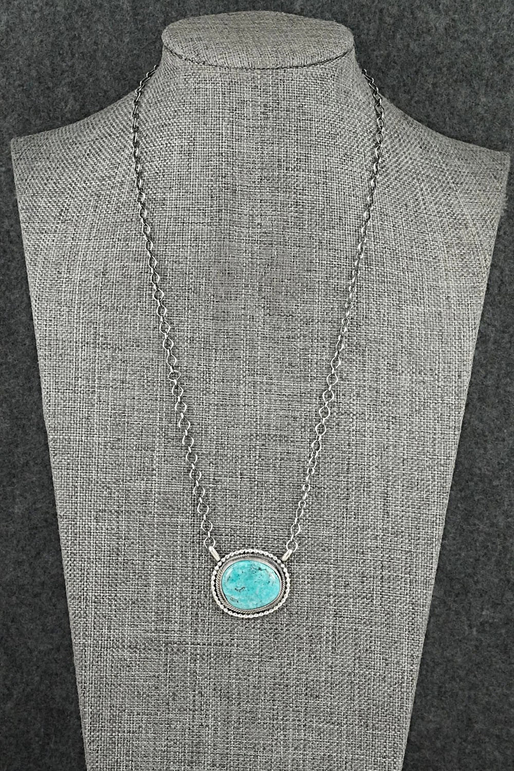 Turquoise & Sterling Silver Necklace - Darrin Livingston
