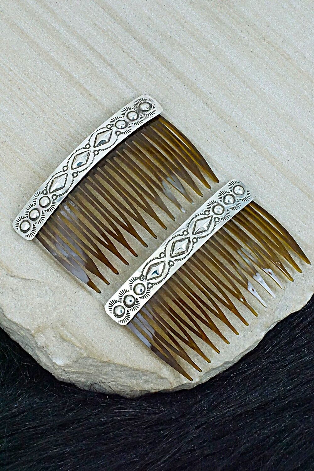 Sterling Silver Hair Combs - Jennie Blackgoat