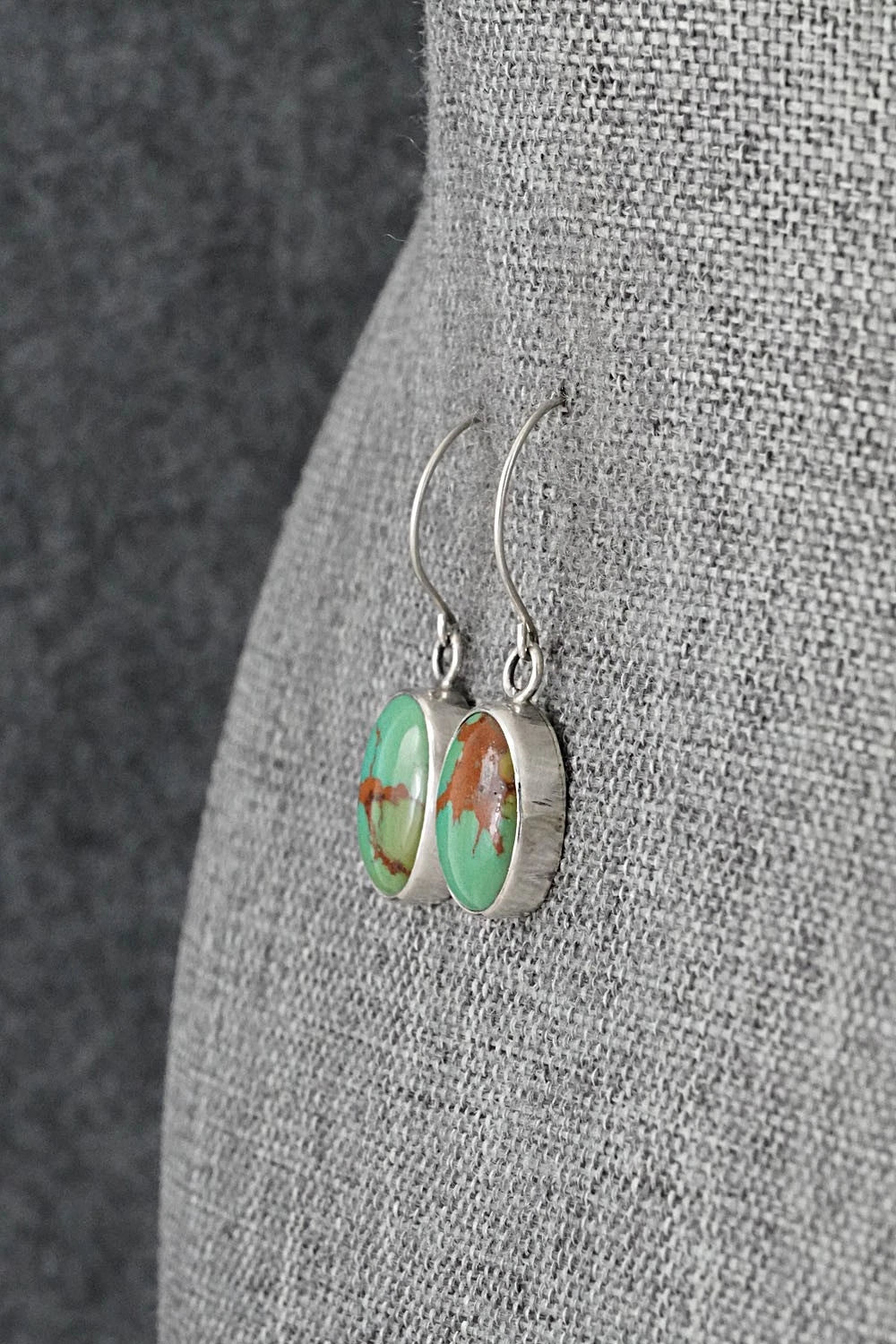 Turquoise & Sterling Silver Earrings - Rosemary Saunders