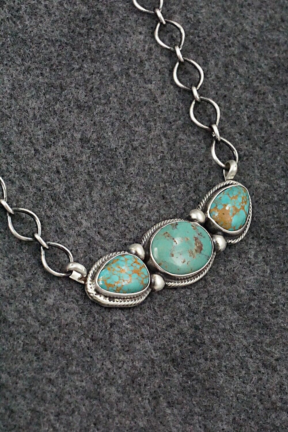 Turquoise & Sterling Silver Necklace - Kathleen Livingston