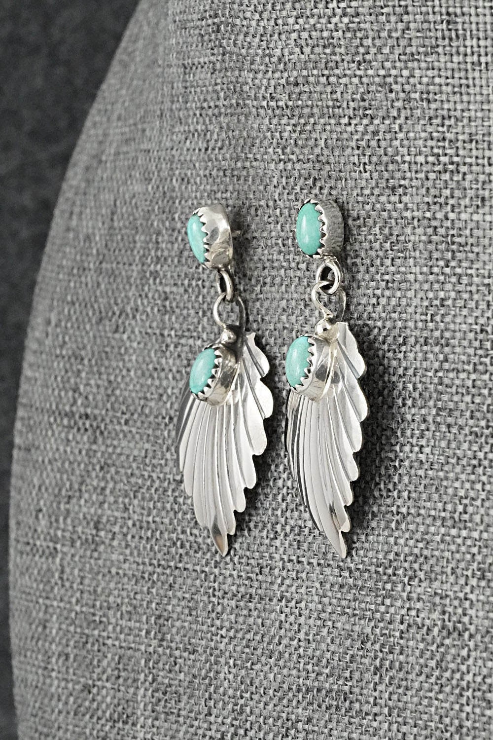 Turquoise & Sterling Silver Earrings - Genevieve Francisco