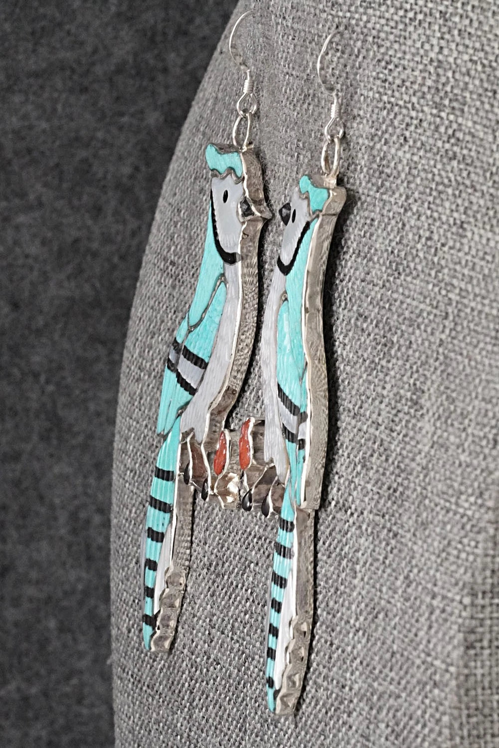 Multi-Stone Inlay & Sterling Silver Earrings - Antrea Lonjose