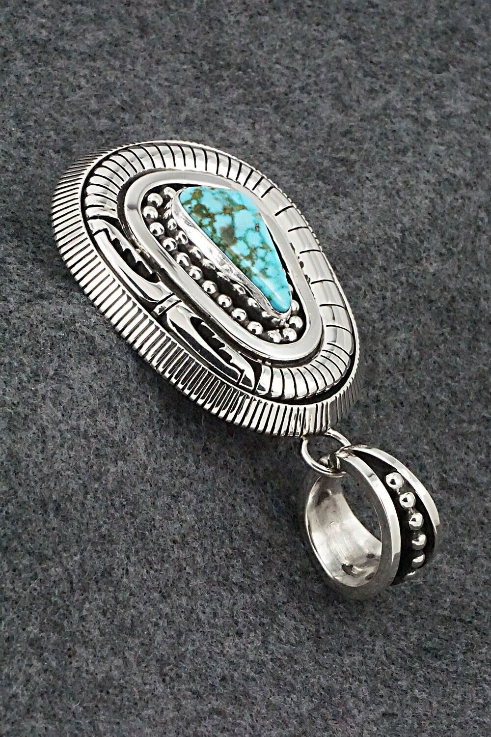 Turquoise & Sterling Silver Pendant - Jonathan Nez