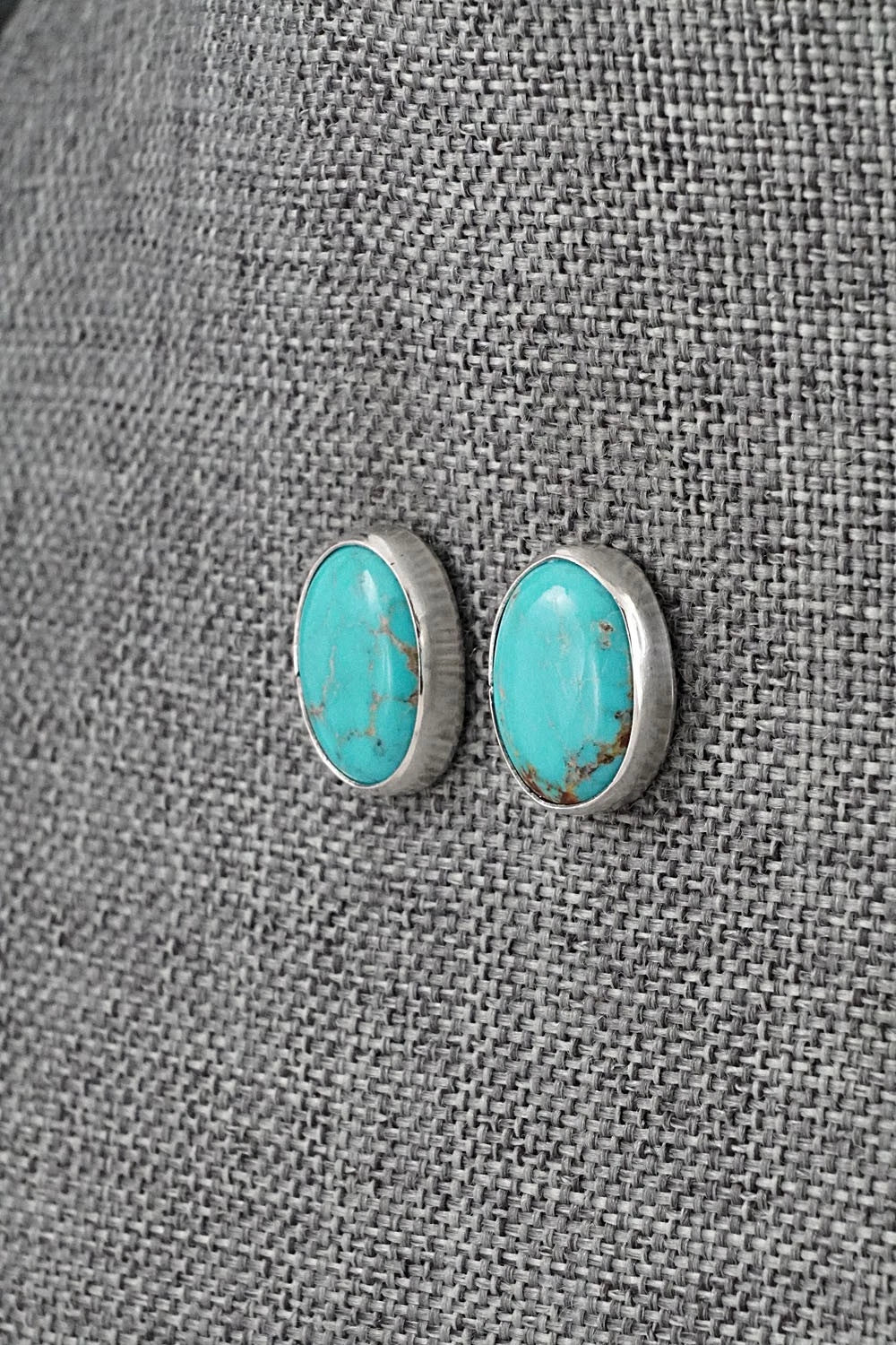 Turquoise & Sterling Silver Earrings - Rosemary Saunders