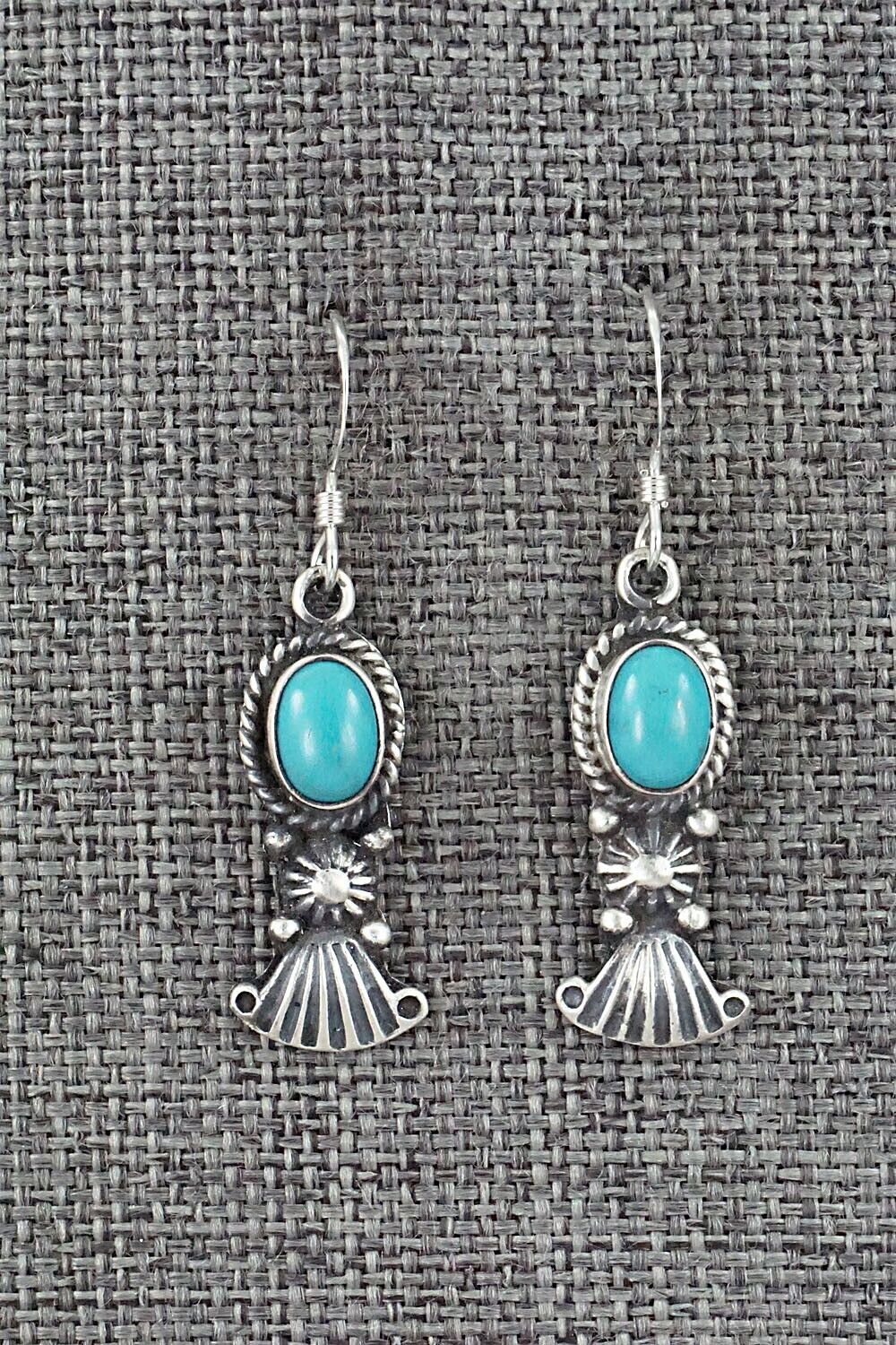 Turquoise & Sterling Silver Earrings - Verley Betone