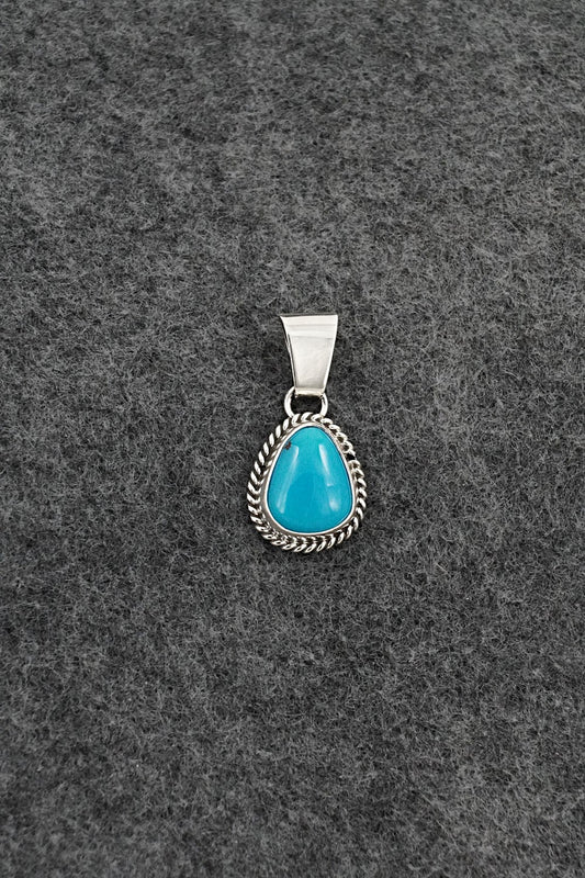 Turquoise & Sterling Silver Pendant - Rena Begay