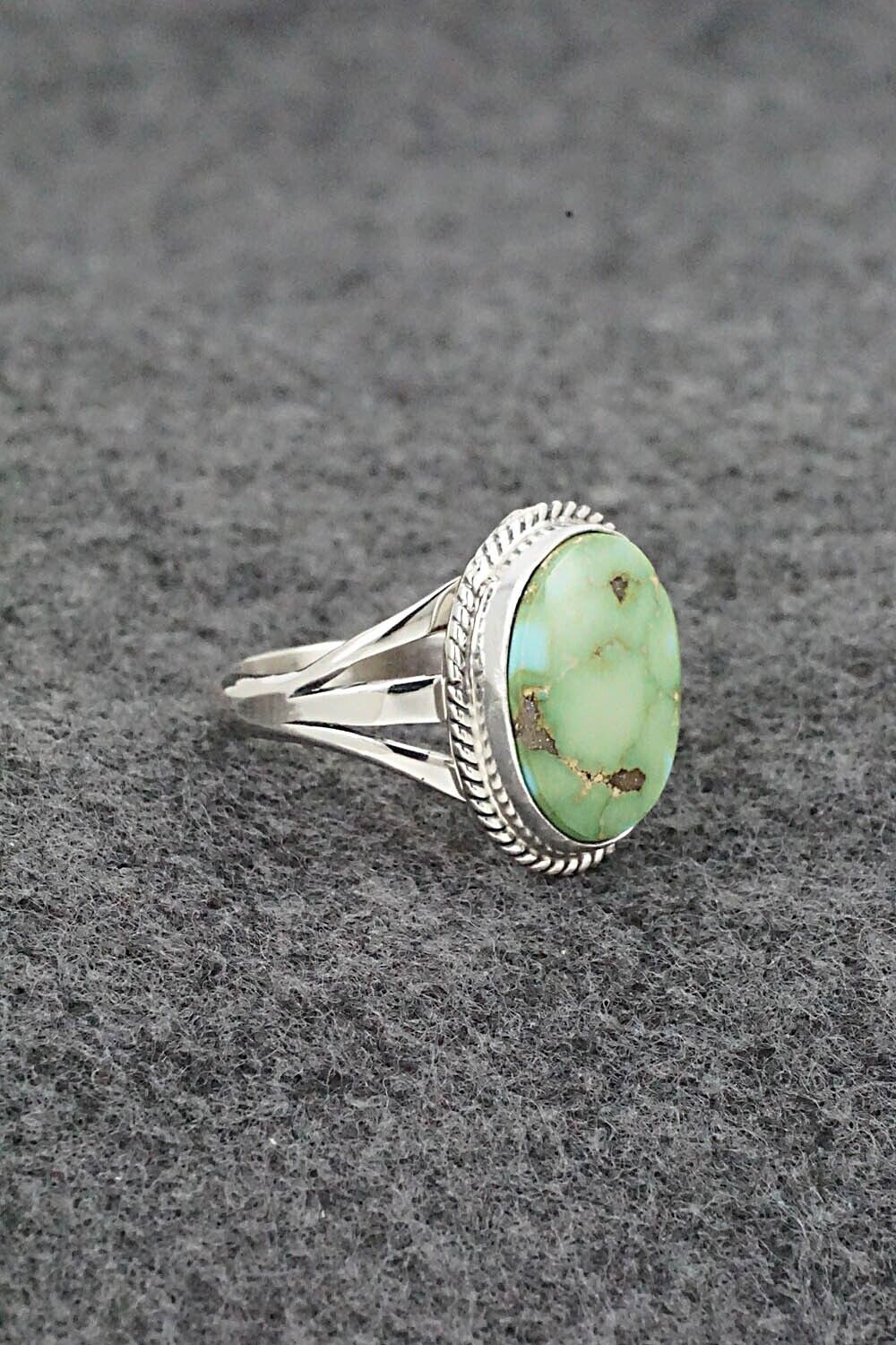 Turquoise & Sterling Silver Ring - Judy Largo - Size 8.25