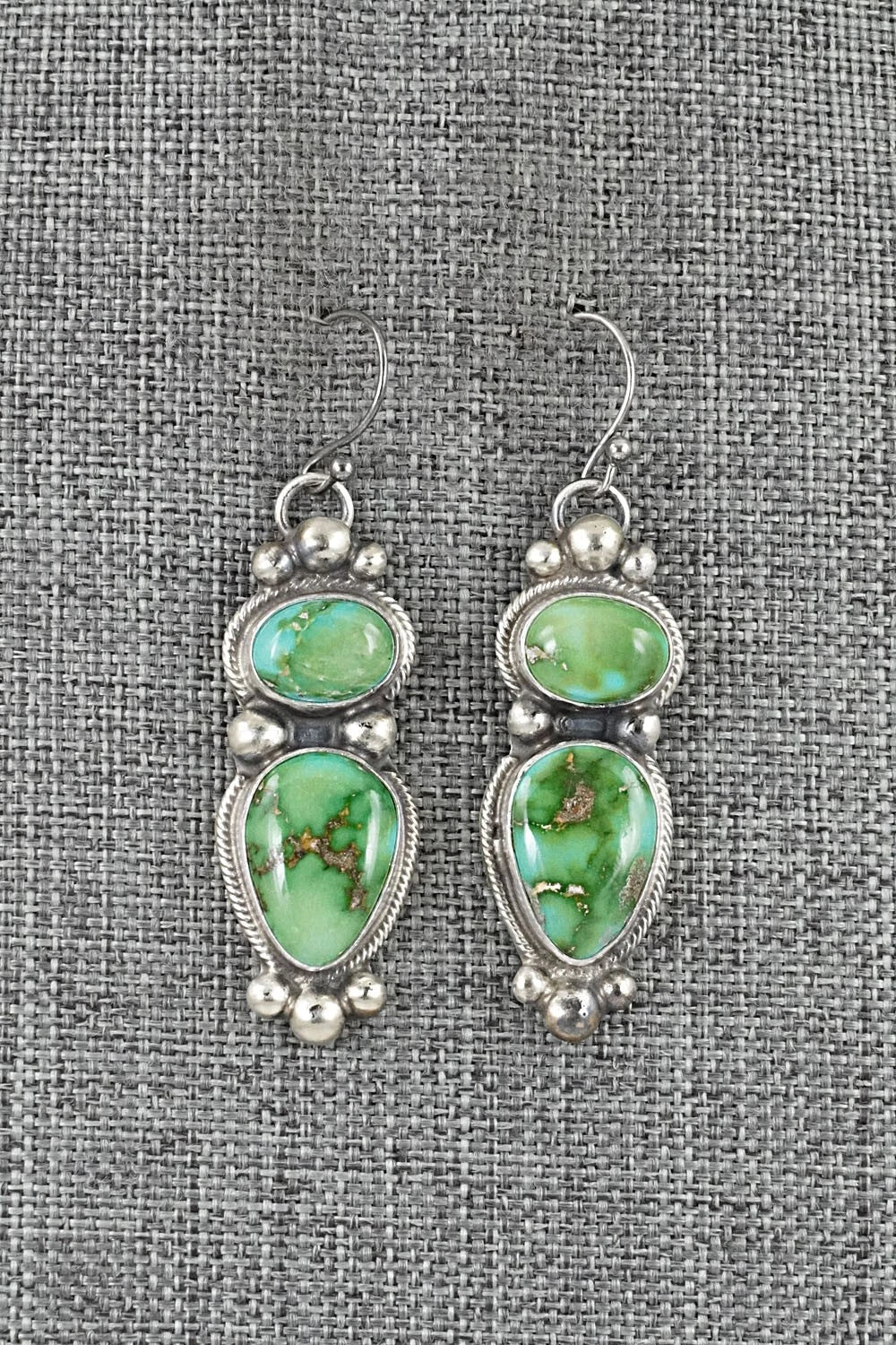 Turquoise & Sterling Silver Necklace and Earrings Set - Kathleen Livingston