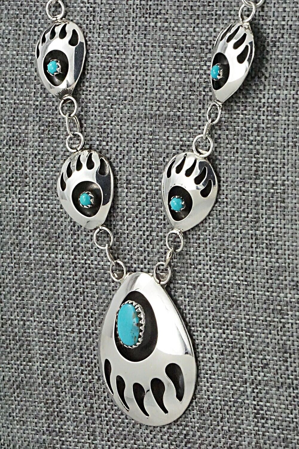 Turquoise & Sterling Silver Necklace - Leroy Parker