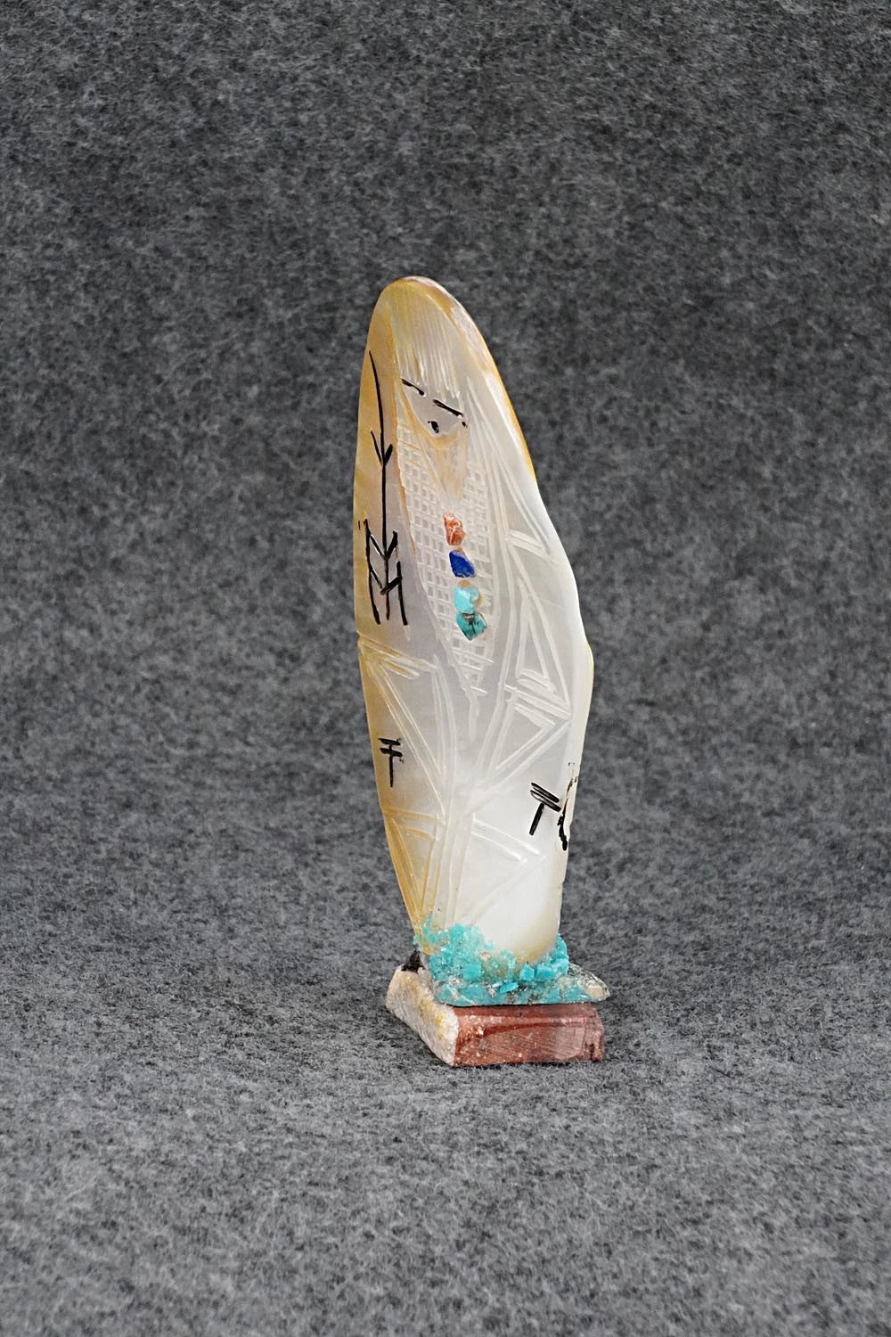 Corn Maiden Zuni Fetish Carving - Gloria Chattin