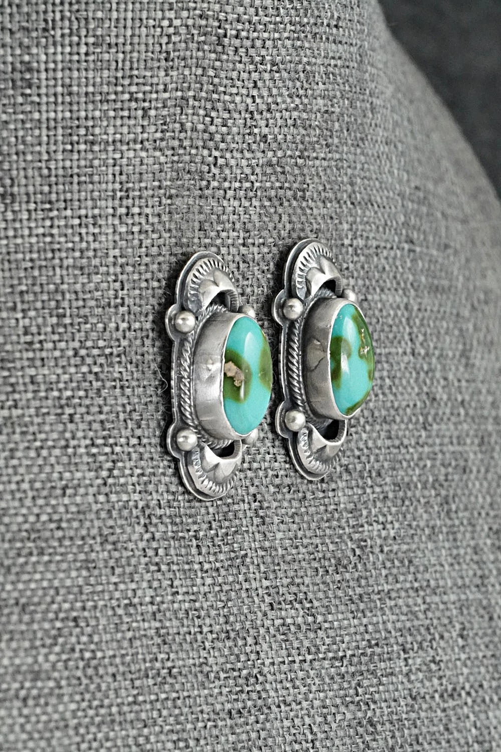 Turquoise & Sterling Silver Necklace and Earrings Set - Randy Boyd