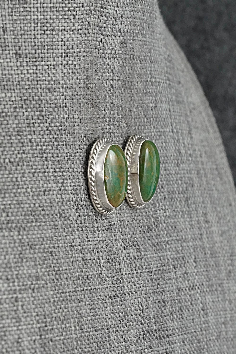 Turquoise & Sterling Silver Earrings - Rosemary Saunders