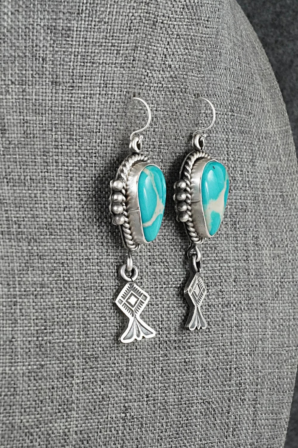 Turquoise & Sterling Silver Earrings - Michael Calladitto