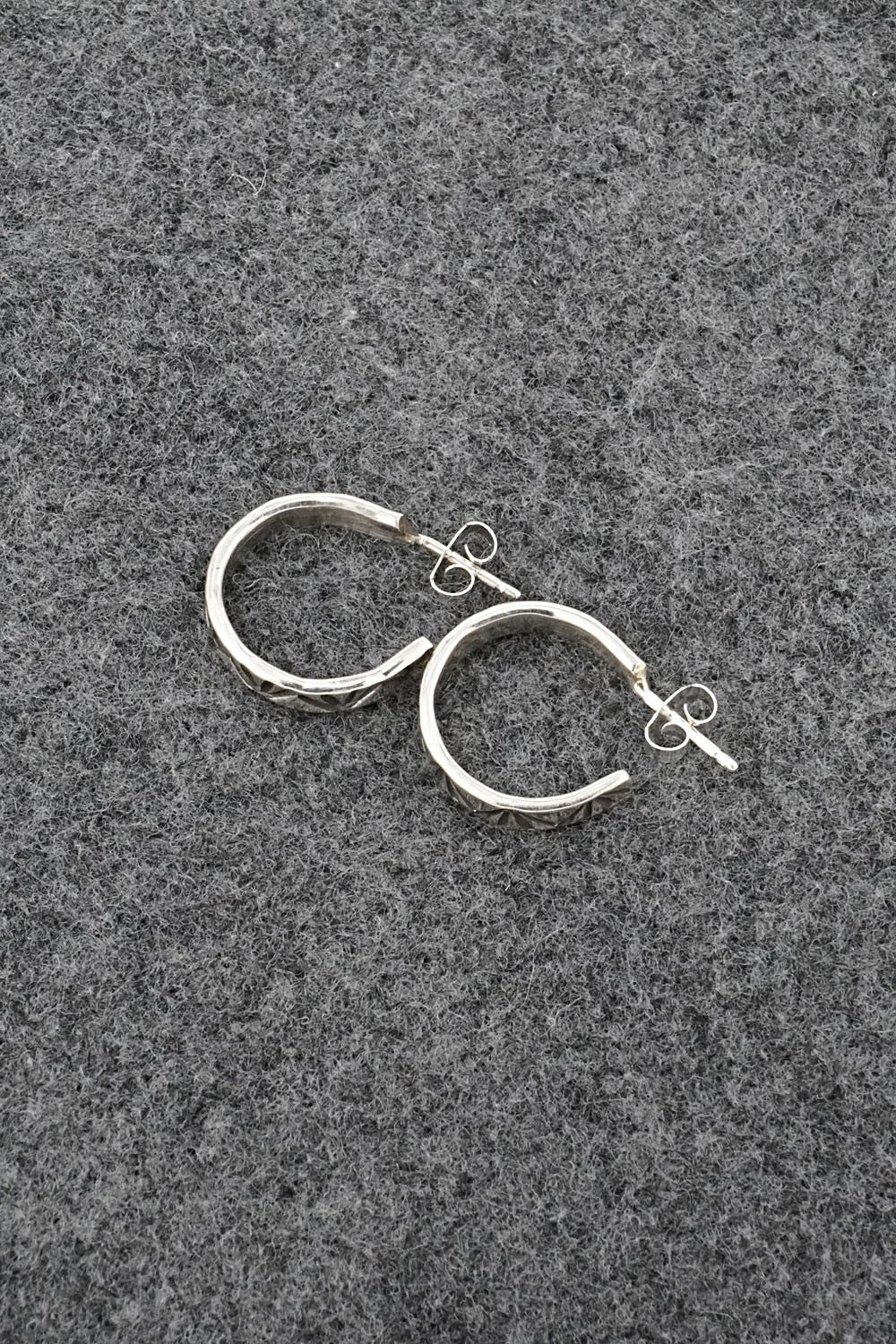 Sterling Silver Hoop Earrings - Elaine Tahe