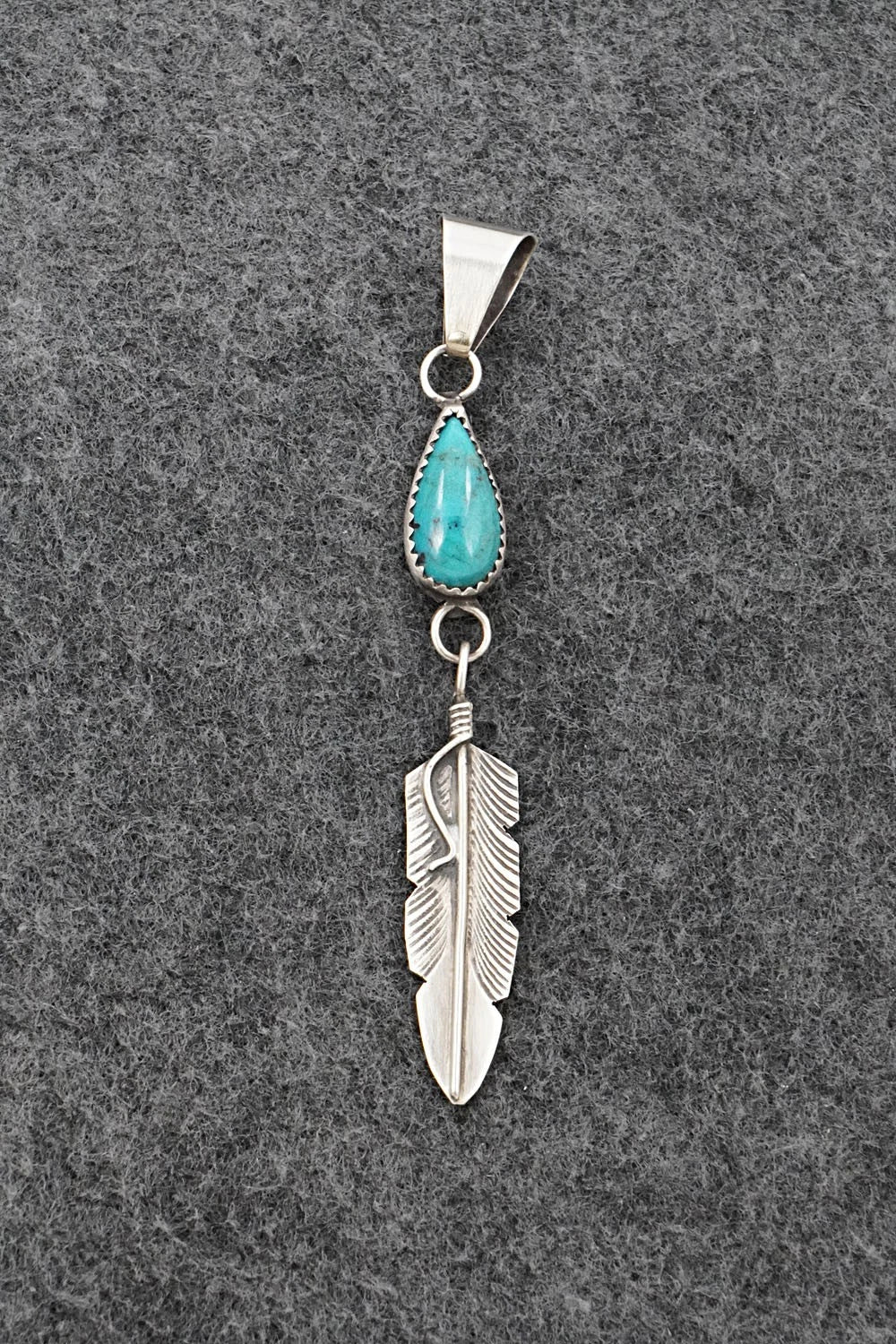 Turquoise & Sterling Silver Pendant - Chris Charley