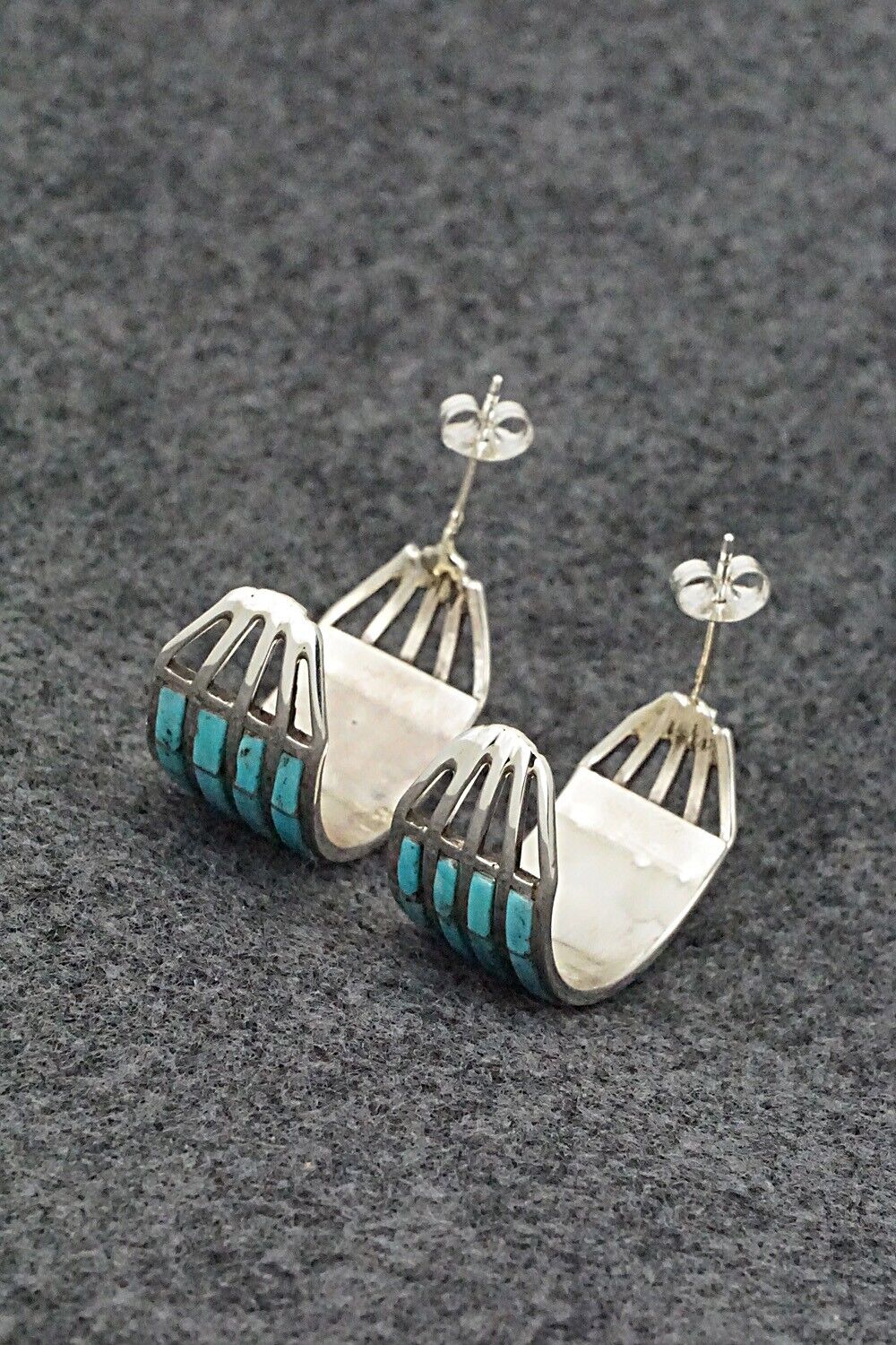 Turquoise & Sterling Silver Earrings - Andrew Enrico