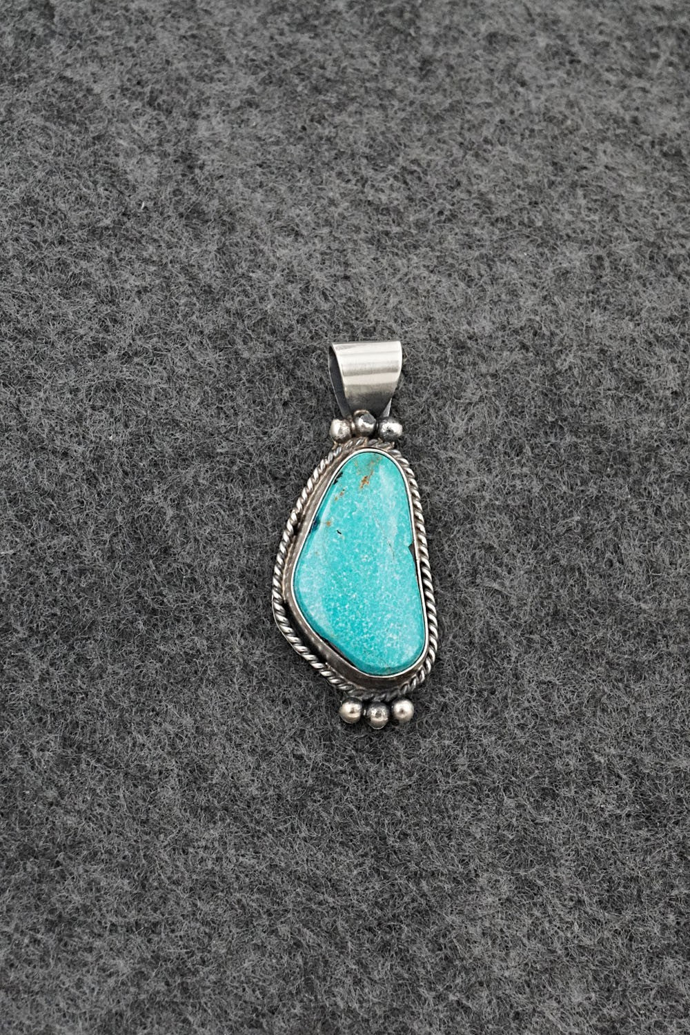Turquoise & Sterling Silver Pendant - Rena Begay