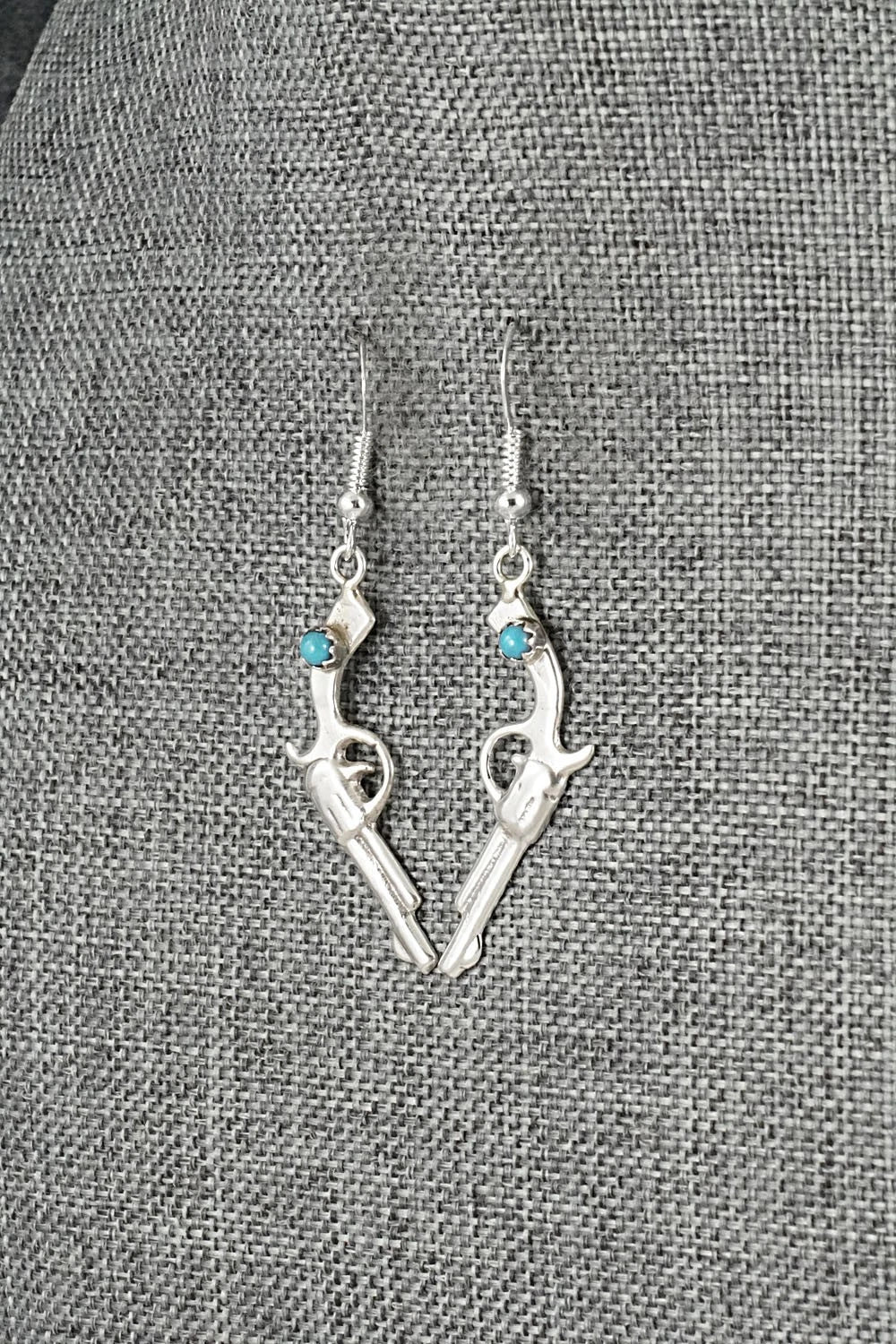 Turquoise & Sterling Silver Earrings - Bruce Chee