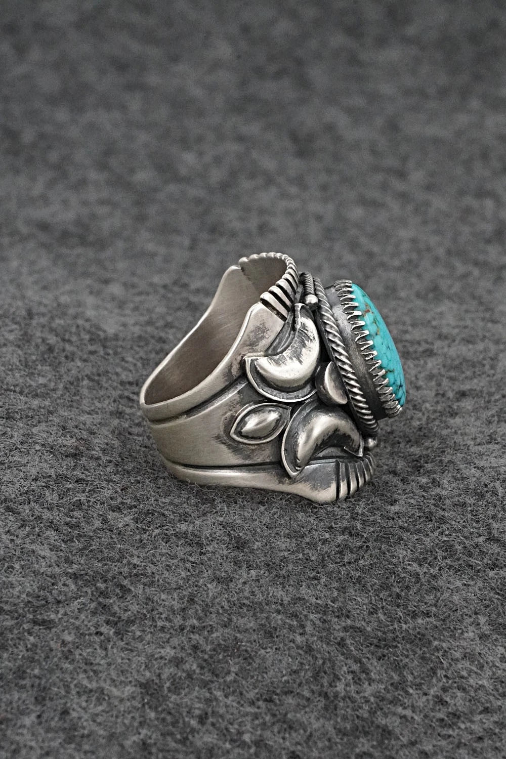 Turquoise & Sterling Silver Ring - Derrick Gordon - Size 11