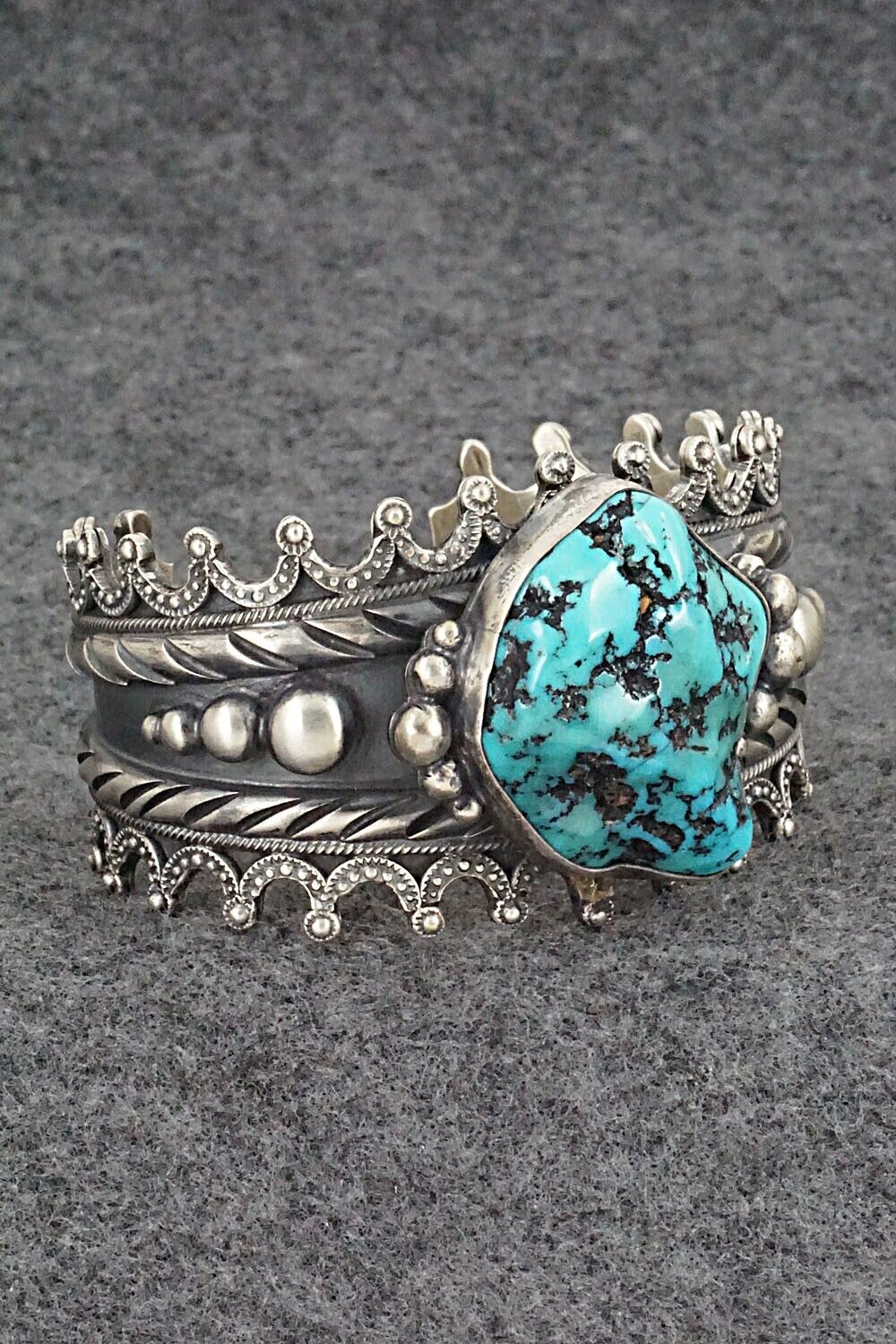 Turquoise and Sterling Silver Bracelet - Wallace Yazzie Jr.