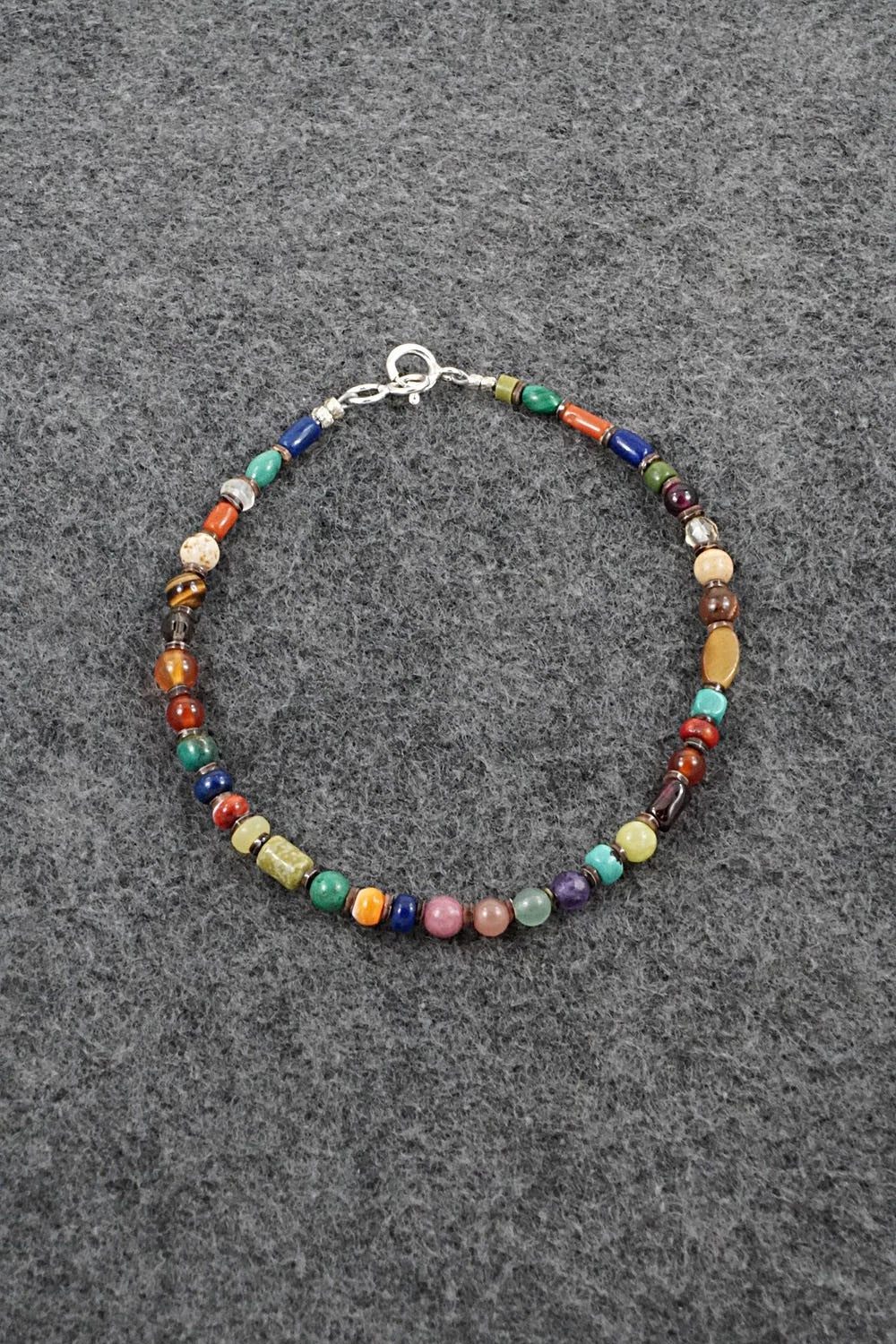 Multi-Stone & Sterling Silver Bracelet - Helen Tsosie