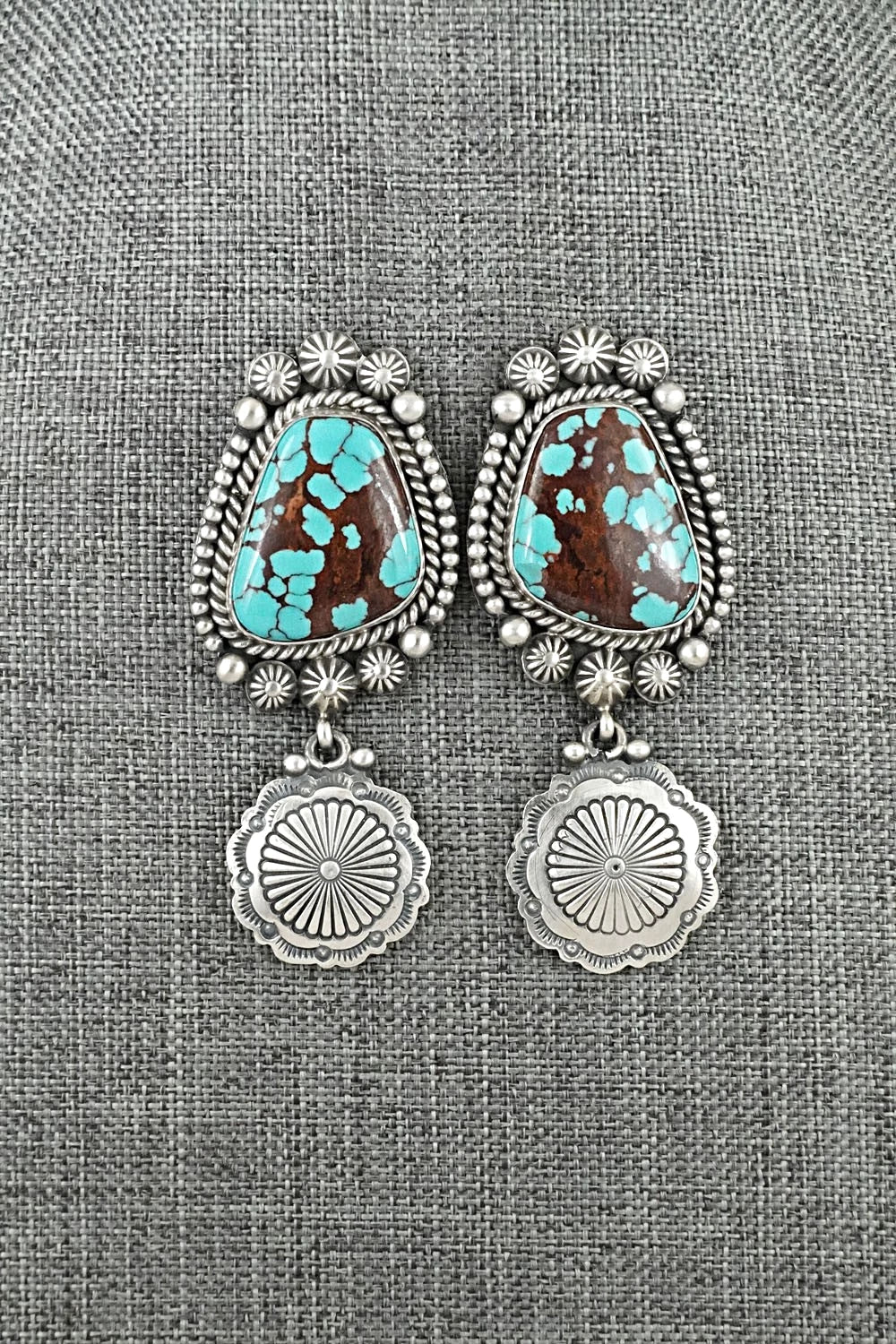 Turquoise & Sterling Silver Earrings - Michael Calladitto