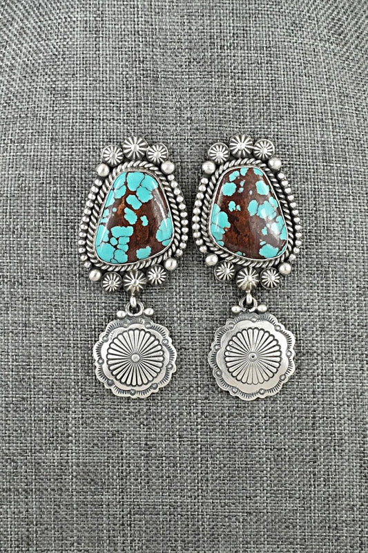 Turquoise & Sterling Silver Earrings - Michael Calladitto