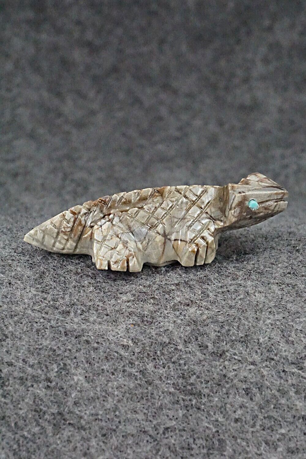 Horned Toad Zuni Fetish Carving - Carl Etsate