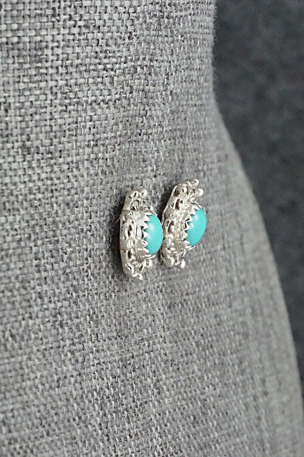 Turquoise & Sterling Silver Earrings - Harris Largo