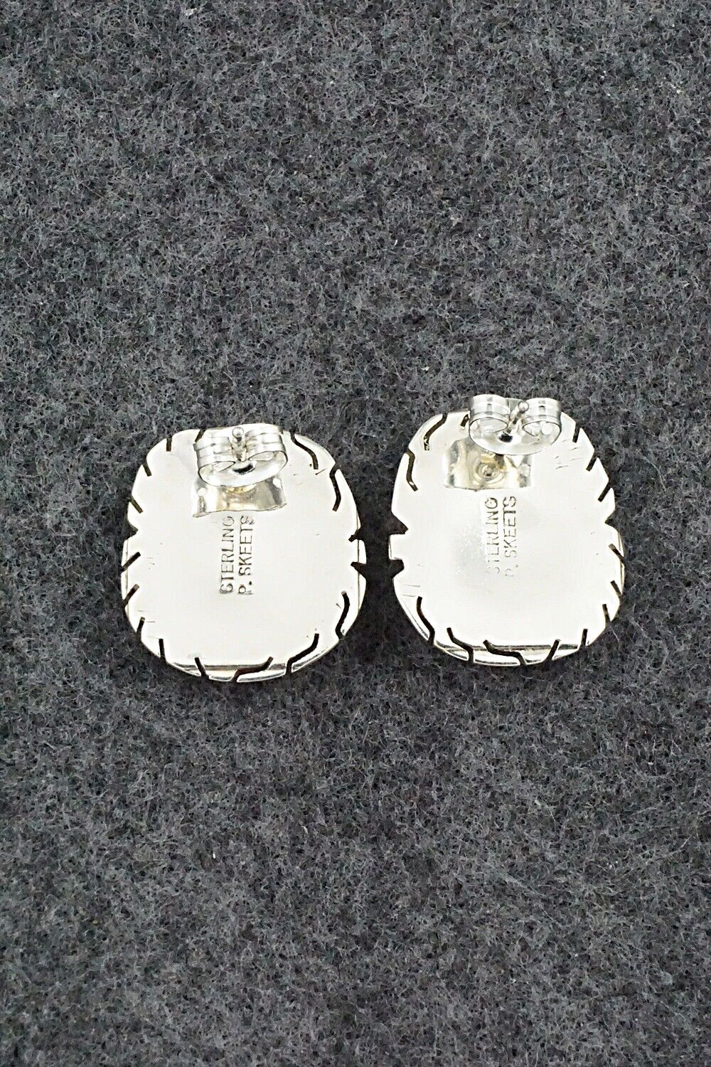 Turquoise & Sterling Silver Earrings - Peggy Skeets