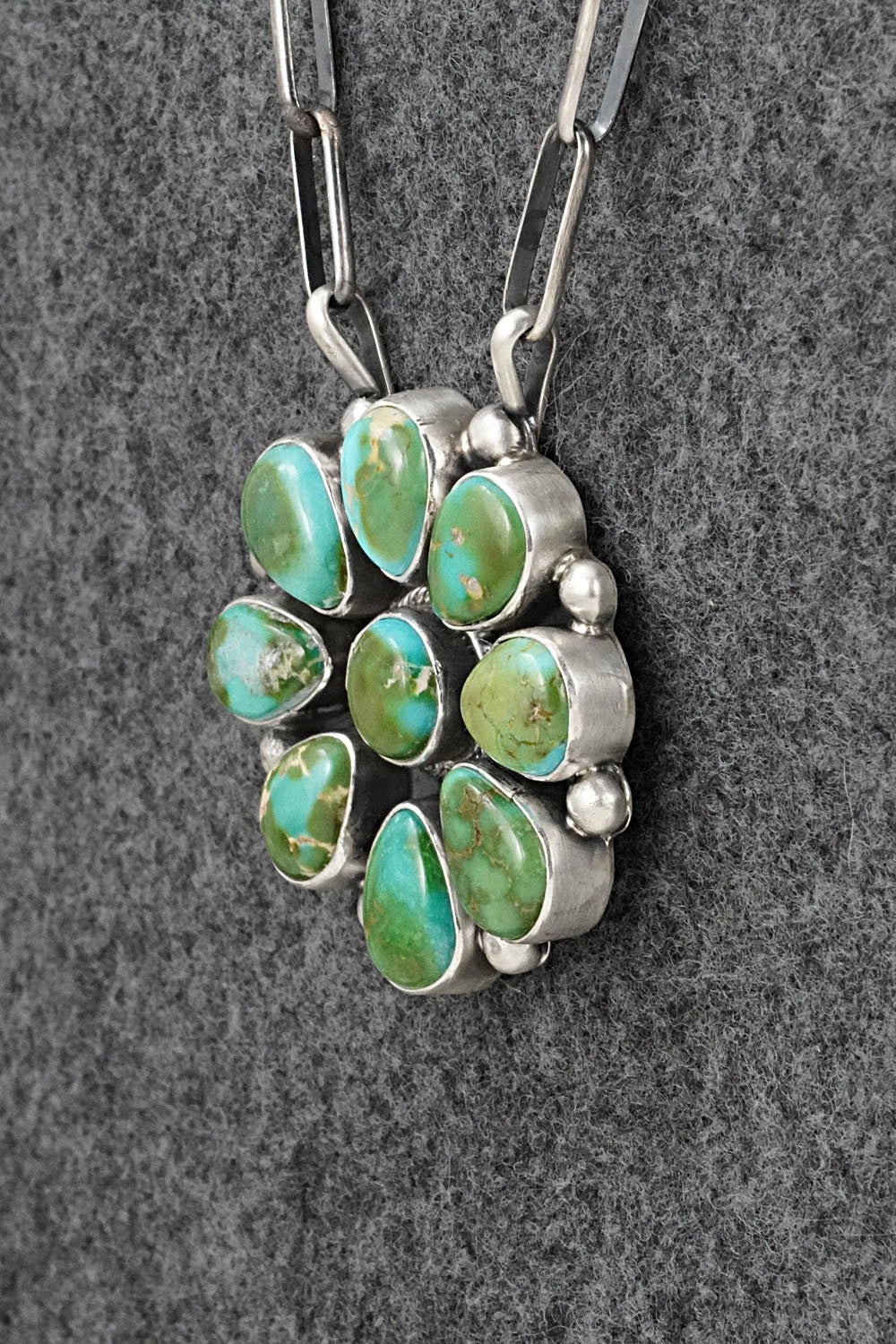 Turquoise & Sterling Silver Necklace - Bobby Johnson
