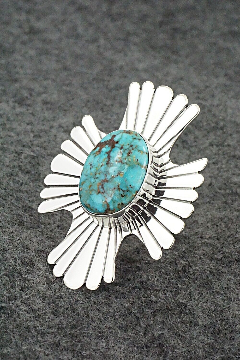 Turquoise & Sterling Silver Ring - Marita Benally - Size 8