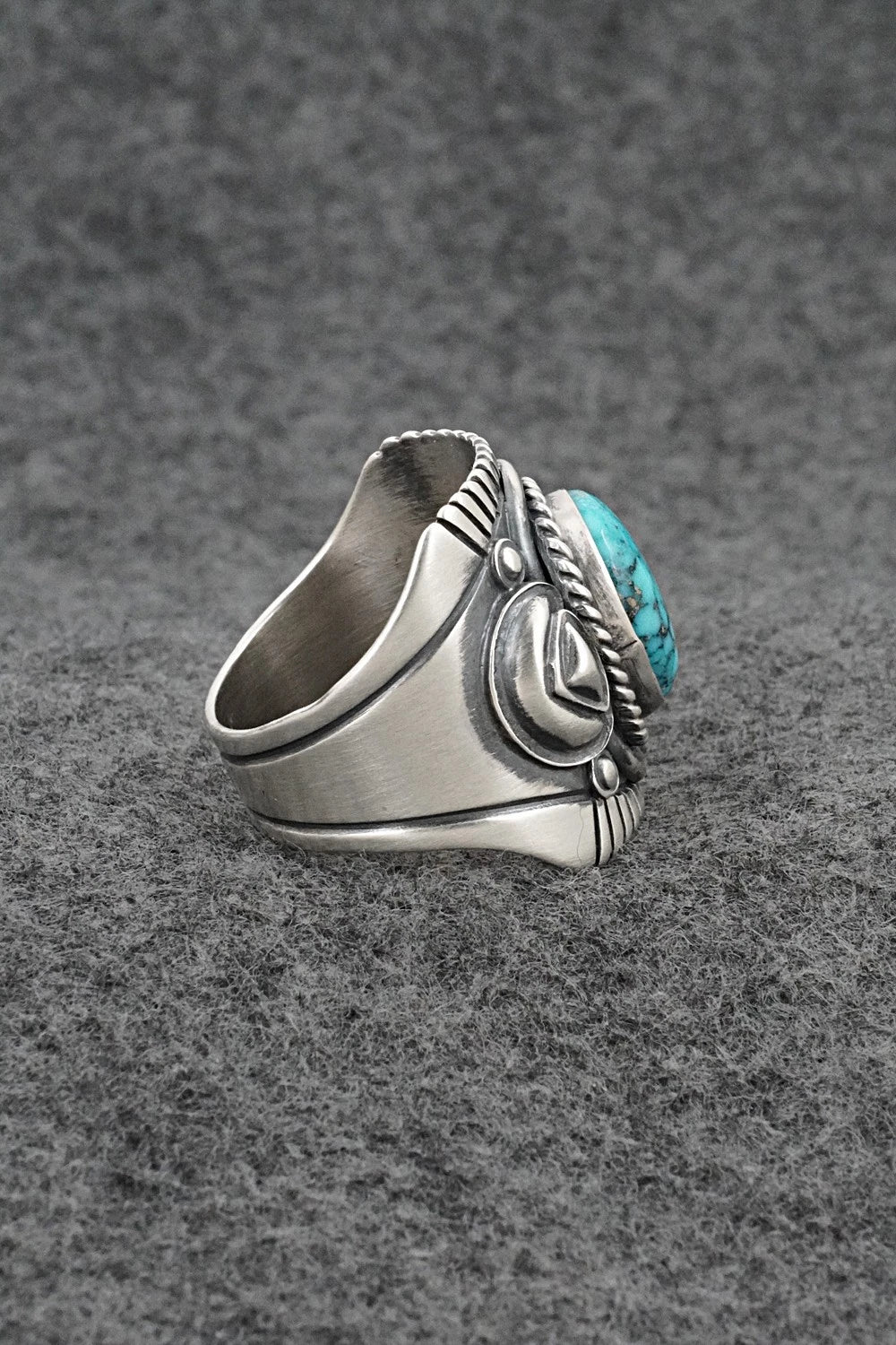 Turquoise & Sterling Silver Ring - Derrick Gordon - Size 12