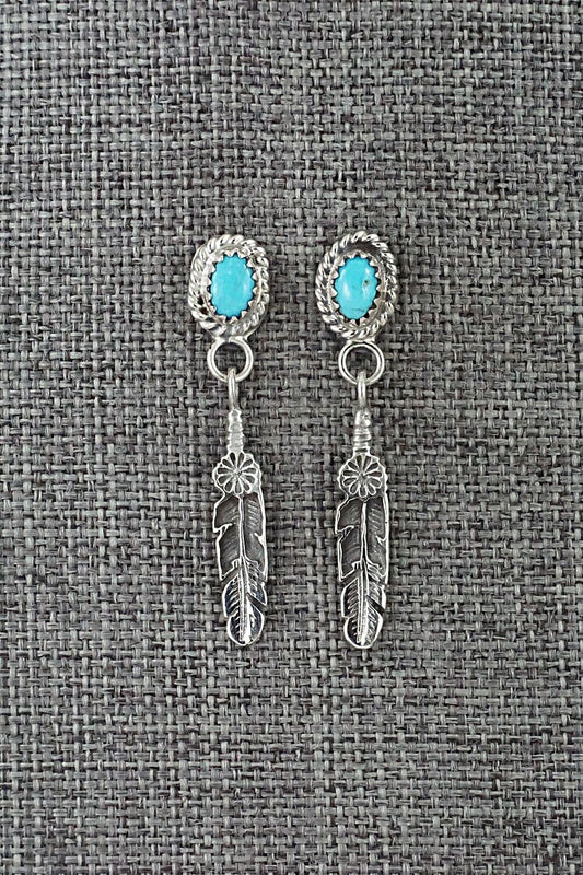 Turquoise and Sterling Silver Earrings - Emery Spencer