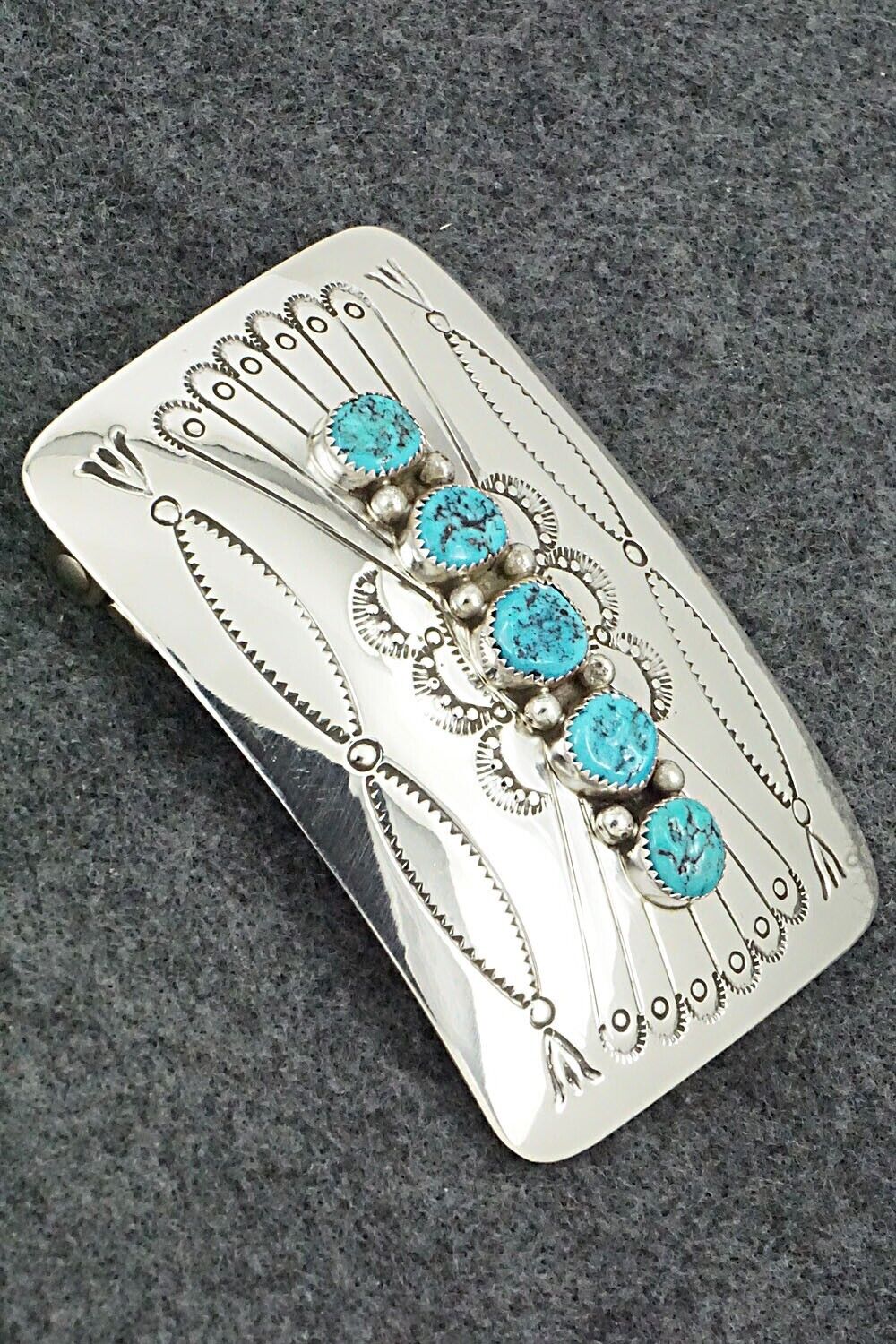 Turquoise & Sterling Silver Belt Buckle - Jolene Begay