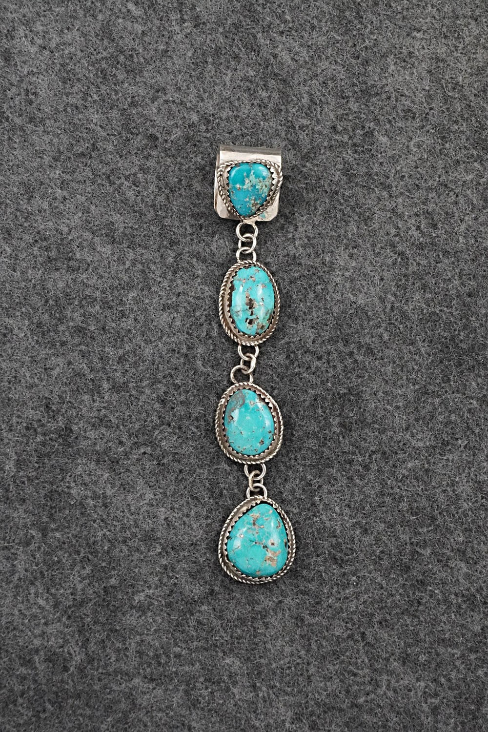 Turquoise & Sterling Silver Pendant - Ernest Hawthorne