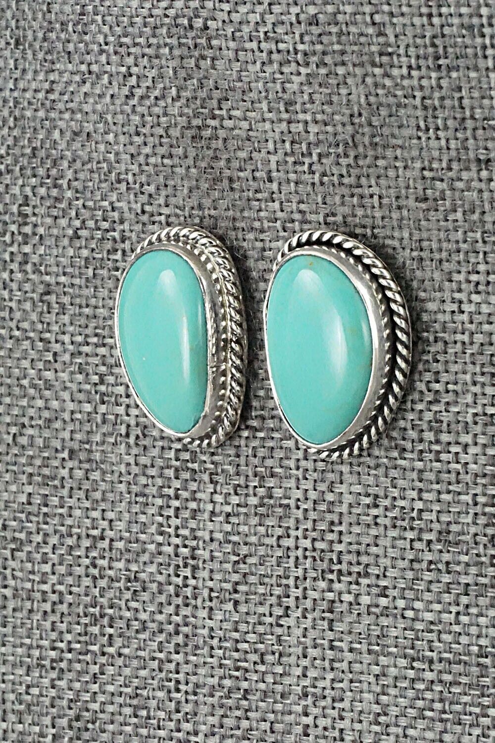 Turquoise & Sterling Silver Earrings - Marco Begaye