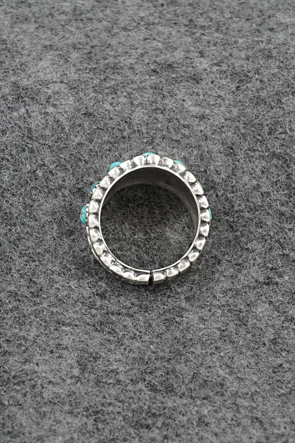 Turquoise & Sterling Silver Ring - Harry B. Yazzie - Size 8