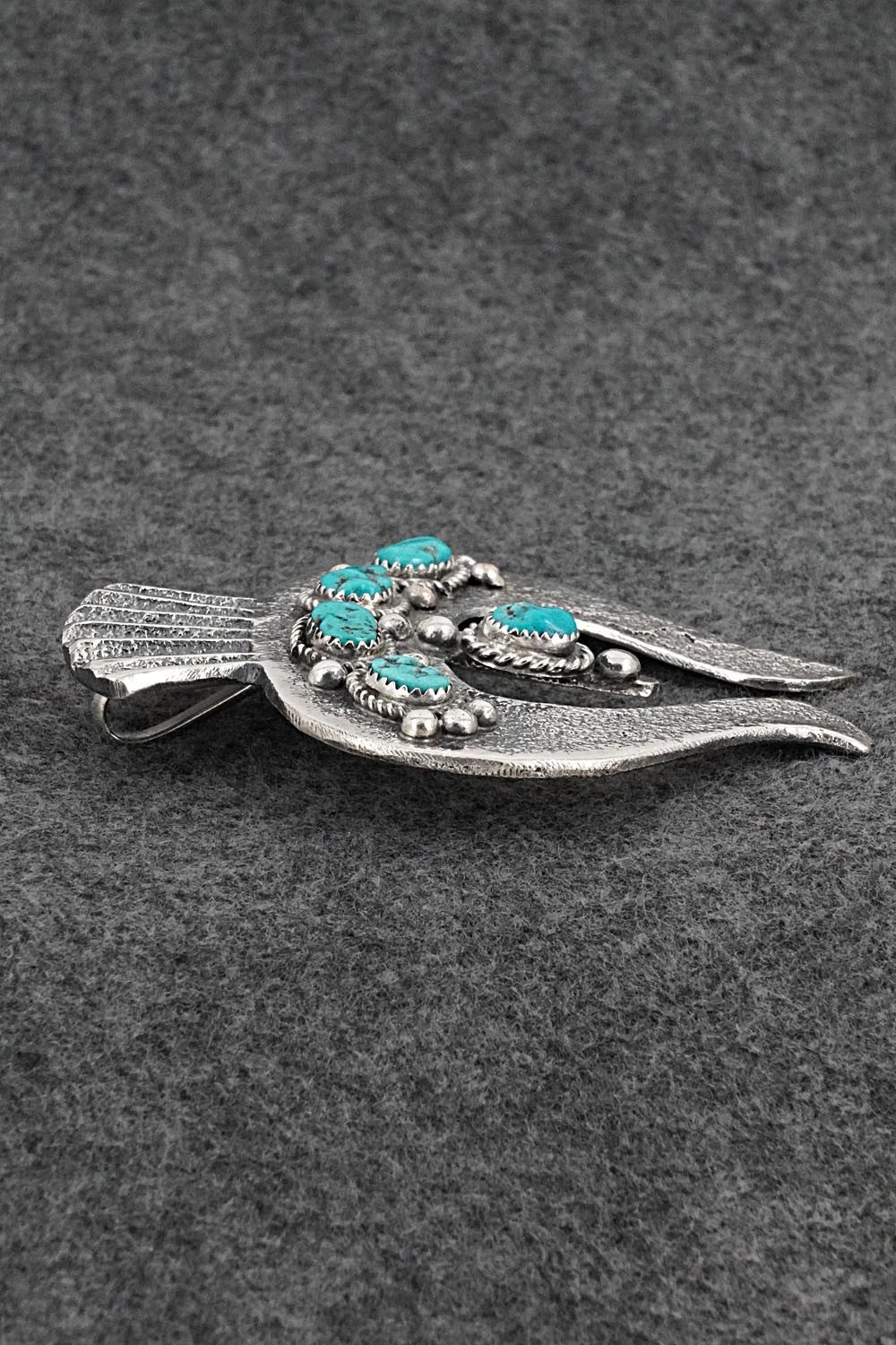 Turquoise & Sterling Silver Pendant - Delbert Arviso