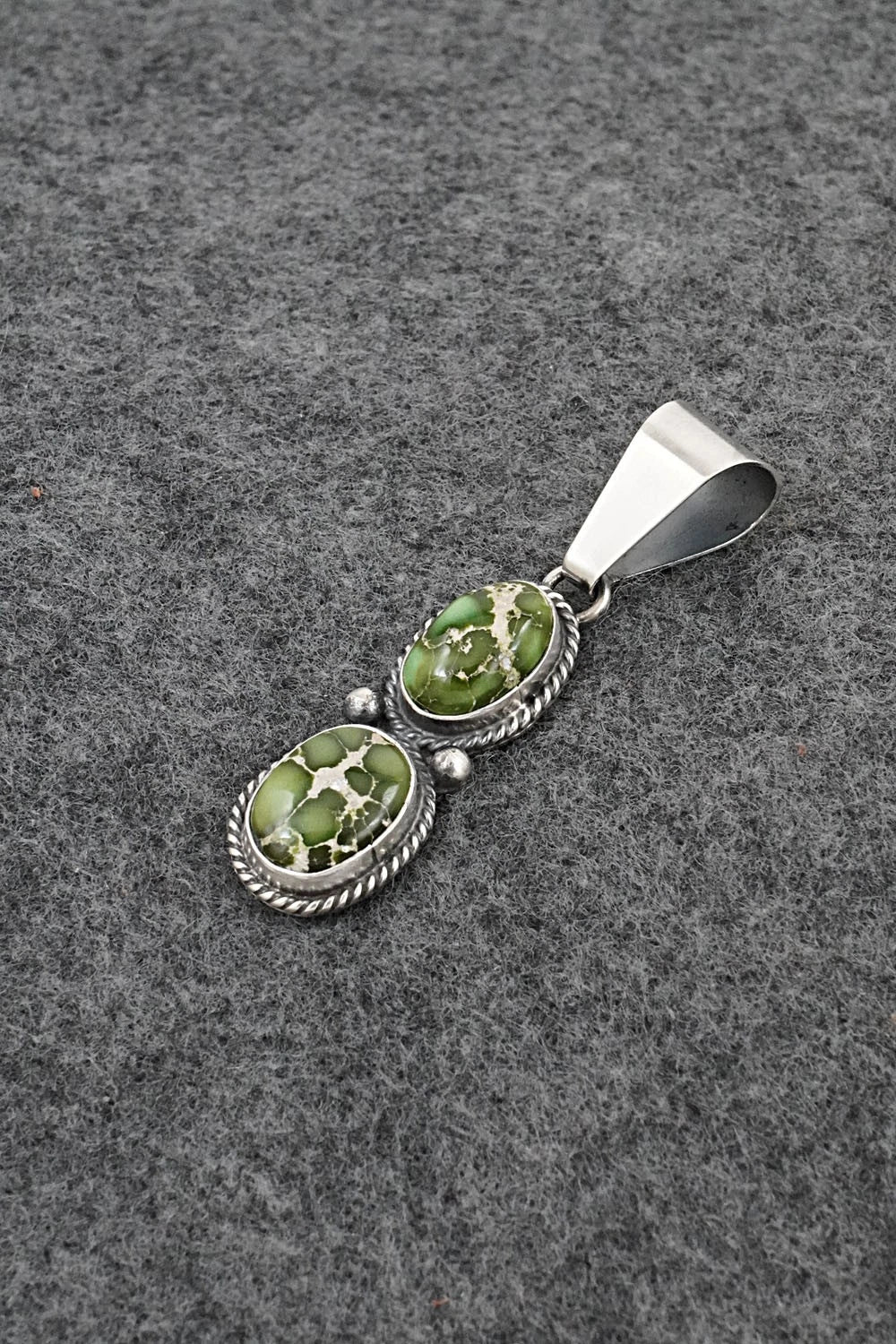 Turquoise & Sterling Silver Pendant - Eugene Gruber