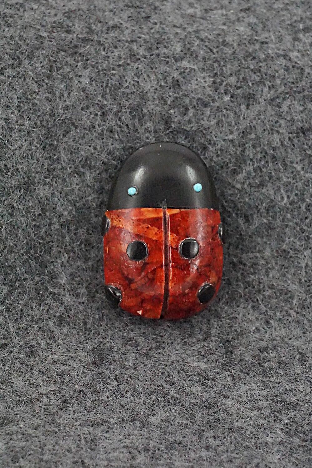 Ladybug Zuni Fetish Carving - Reynold Lunasee