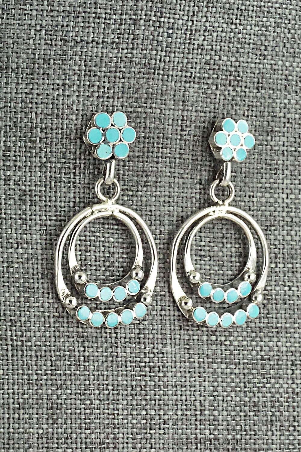 Turquoise & Sterling Silver Earrings - Michelle Peina
