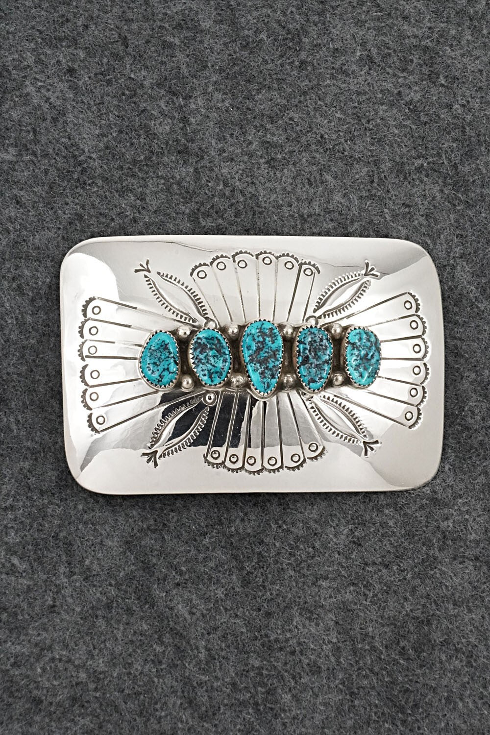 Turquoise & Sterling Silver Belt Buckle - Jolene Begay